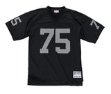 Los Angeles Raiders Mens Jersey Mitchell & Ness Throwback #75 Howie Long 1988 Replica Black - THE 4TH QUARTER