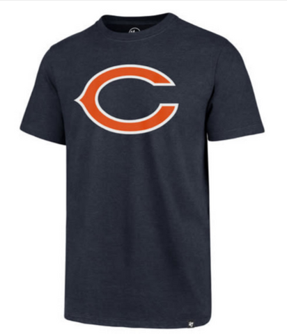 Chicago Bears Mens 47 Brand Club T-Shirt Navy
