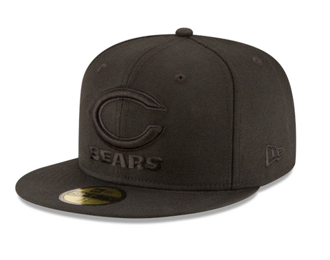 Chicago Bears Fitted New Era Black Basic 59FIFTY Cap Hat - THE 4TH QUARTER