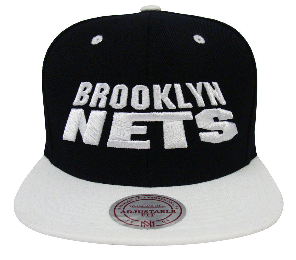 Brooklyn Nets Snapback Mitchell & Ness Monolith Cap Hat Black