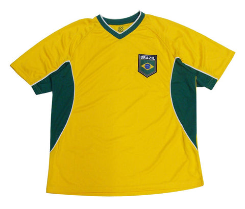 Brazil Mens RX Jersey Team Colors Yellow - THE 4TH QUARTER