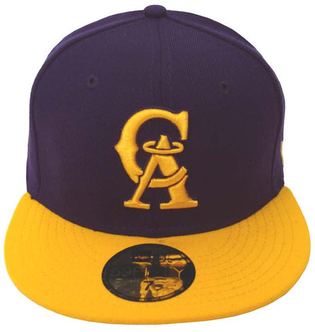 California Angels Fitted New Era 59FIFTY Cap Hat Purple Yellow - THE 4TH QUARTER