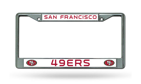 San Francisco 49ers Chrome License Plate Frame - THE 4TH QUARTER