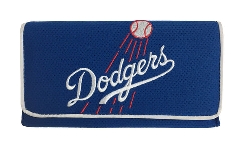 Los Angeles Dodgers Wallet Womens Mesh Trifold Organizer Clutch Embroidered - THE 4TH QUARTER