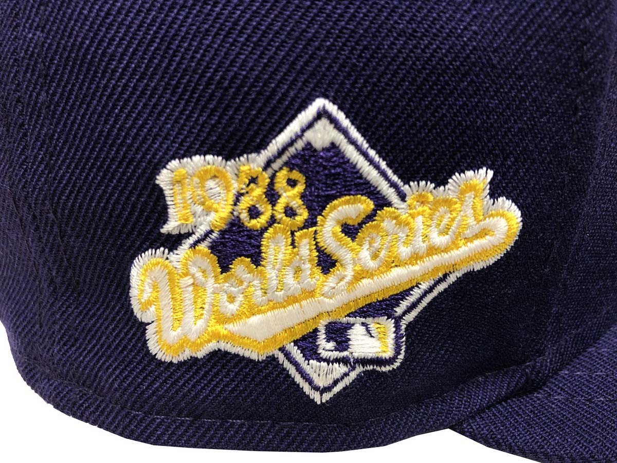Los Angeles Dodgers Fitted New Era 59FIFTY 1988 World Series Purple Cap  Hat. Grey Bottom.