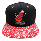 Miami Heat Snapback Mitchell & Ness Speckle Print Bill Cap Hat - THE 4TH QUARTER