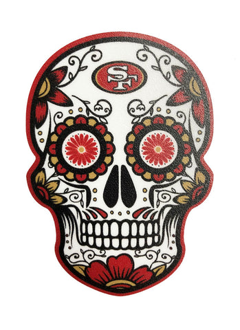 San Francisco 49ers Decal Skull Logo 2.5" X 3.5"  Small Sticker