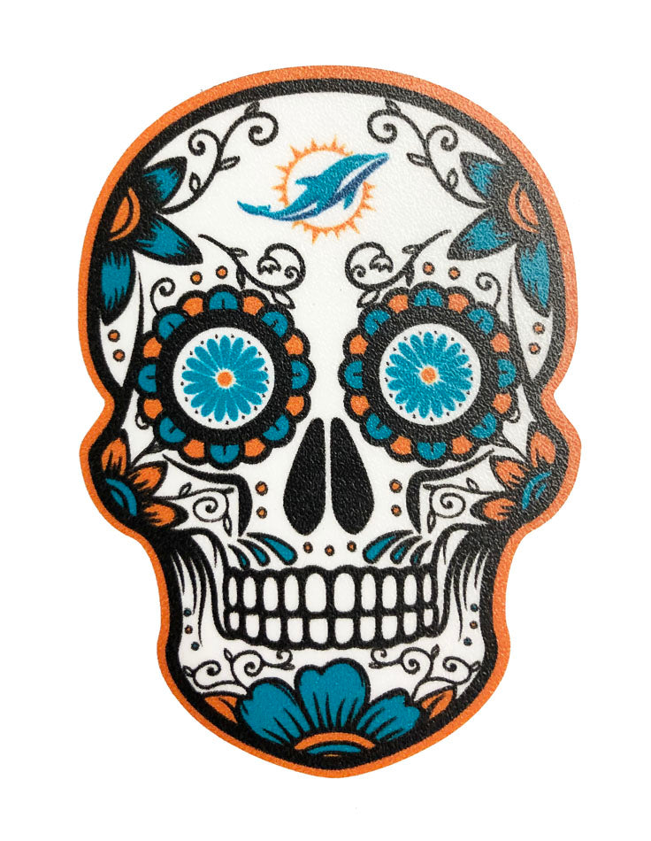 Miami Dolphins Decal Skull Logo 2.5 X 3.5 Small Sticker – THE