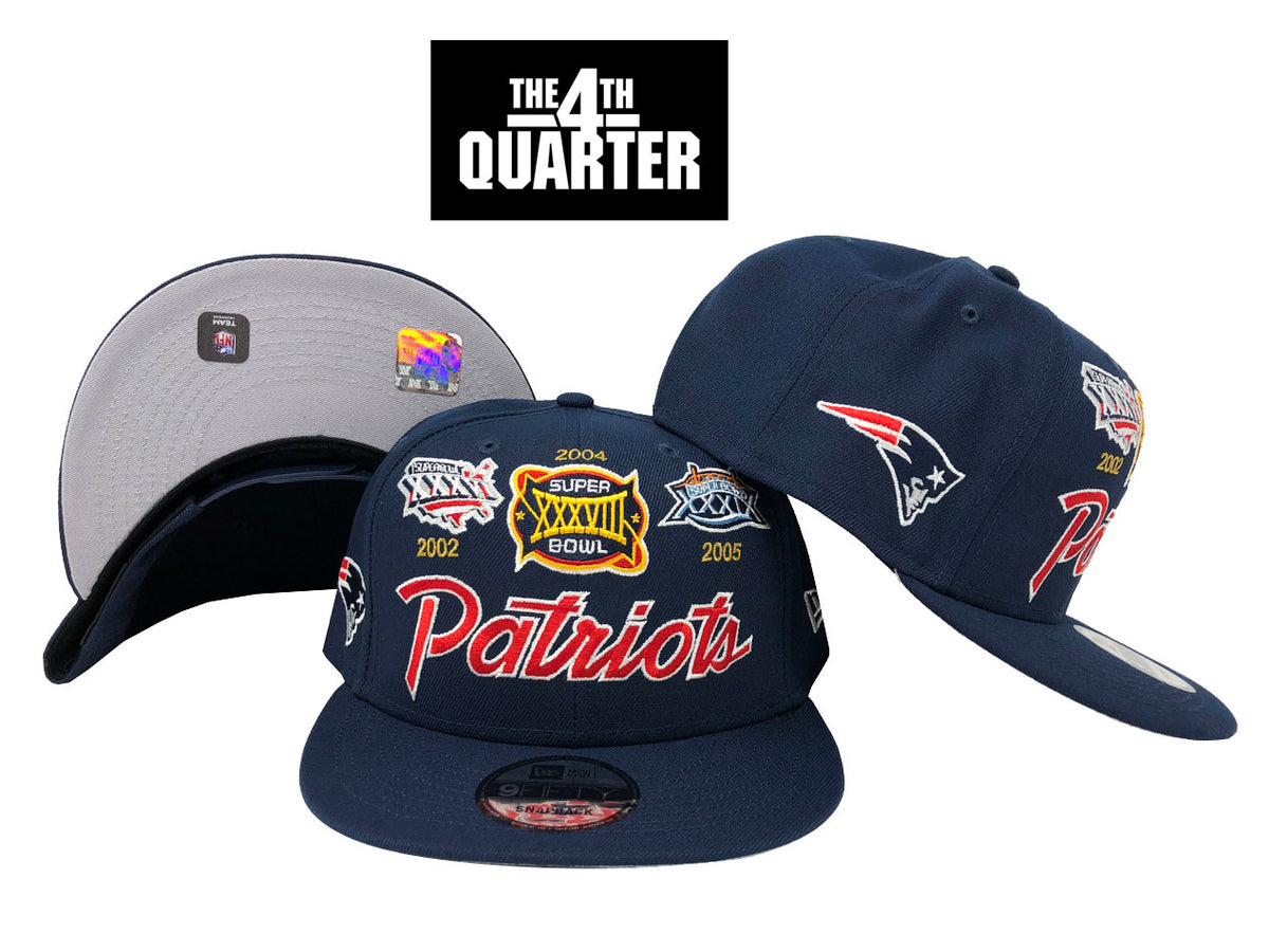 New England Patriots Snapback New Era 9Fifty Super Bowl Retro Script N –  THE 4TH QUARTER