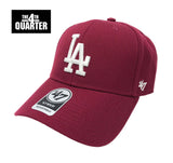Los Angeles Dodgers Adjustable '47 Brand MVP Cap Hat Velcro Burgundy