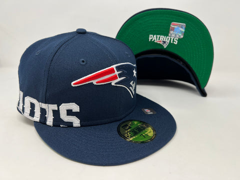 New England Patriots Fitted New Era 59FIFTY Sidesplit Hat Cap Green UV