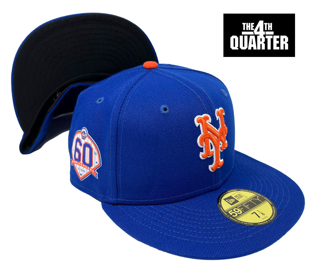 New York Mets Fitted New Era 59FIFTY Royal 60th Anniversary Authentic  Collection Hat Cap