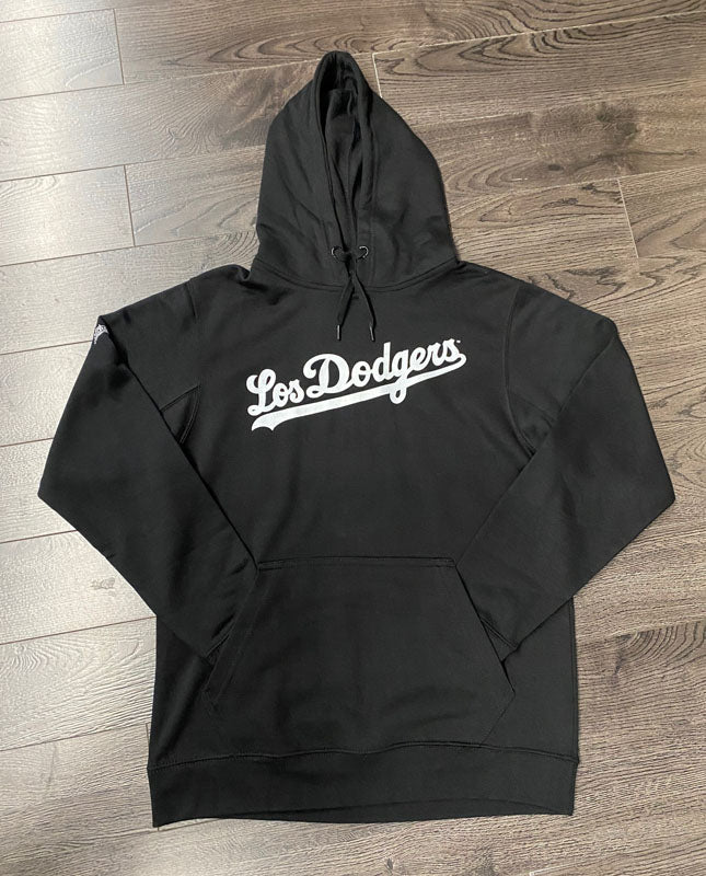 Los Angeles Dodgers Mens Stitches Brand Pullover Sweatshirt Black Hood –  THE 4TH QUARTER