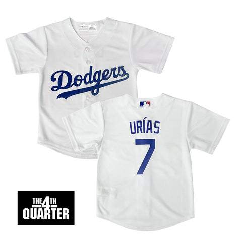 Los Angeles Dodgers Kids (4-7) Jersey #7 Julio Urias Outerstuff Replica Cool Base Jersey White
