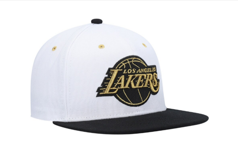 gold lakers hat