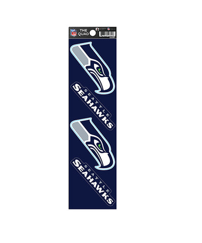 Seattle Seahawks The Quad 4-Pack Decal - THE 4TH QUARTER