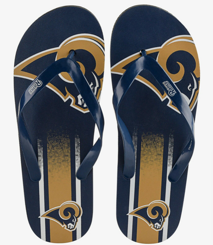 Los Angeles Rams Mens & Womens Sandals Gradient Big Logo Flip Flops