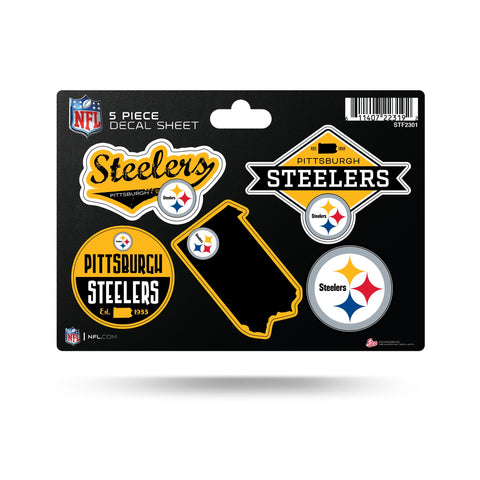 Pittsburgh Steelers Decal 5 Piece Sticker Sheet