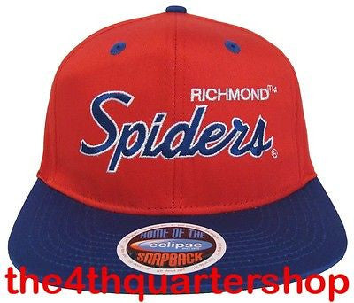Richmond Spiders Snapback Script Retro Cap Hat 2 Tone Red Blue - THE 4TH QUARTER