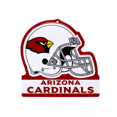 Arizona Cardinals Embossed Metal Helmet Sign, 8" x 8"