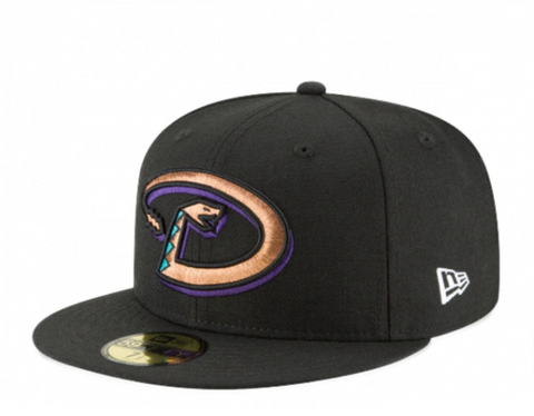 Arizona Diamondbacks Fitted New Era 59Fifty 1999 Cooperstown Black Cap Hat