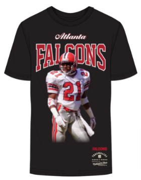 Atlanta Falcons T-Shirt Mitchell & Ness Sideline N&N Tee Deion Sanders Black