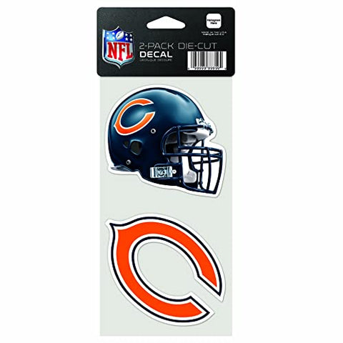 Chicago Bears 4x4 Perfect Cut Decal 2 Pack