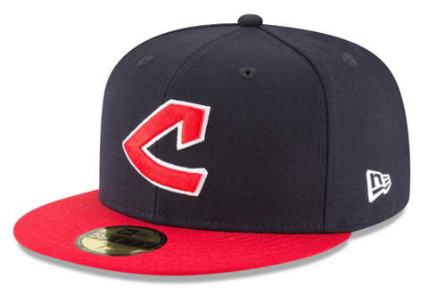 Cleveland Indians Fitted New Era 59FIFTY 1973 Cooperstown Collection Cap Hat Navy Red