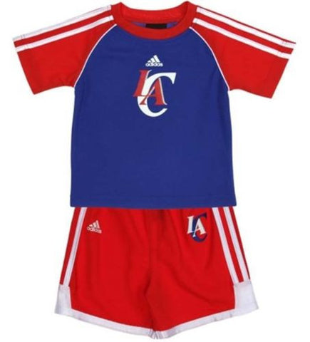 Los Angeles Clippers Toddler Adidas 2pc T & Shorts Set - THE 4TH QUARTER