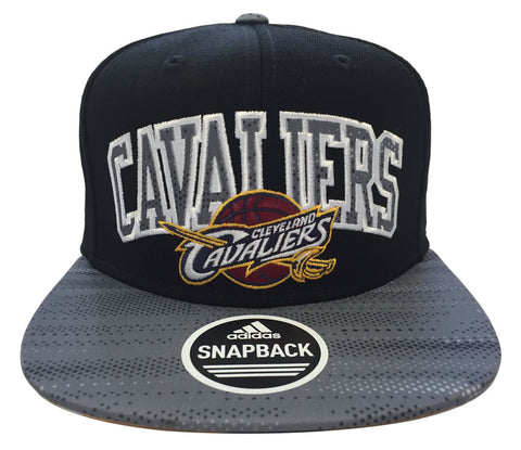 Cleveland Cavaliers Snapback Adidas Arch Block Cap Hat Black Grey - THE 4TH QUARTER
