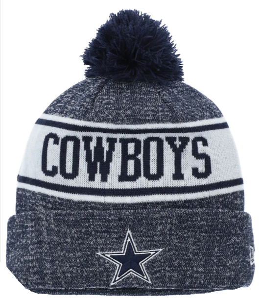 Dallas Cowboys Beanie New Era Banner Cuffed Knit Hat Heather – THE