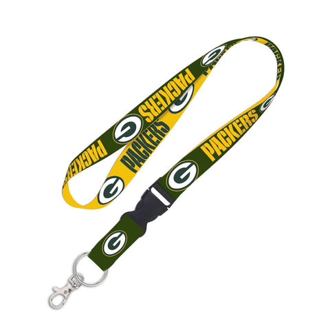 Green Bay Packers Keychain Long Lanyard With Detachable Buckle 2 Tone