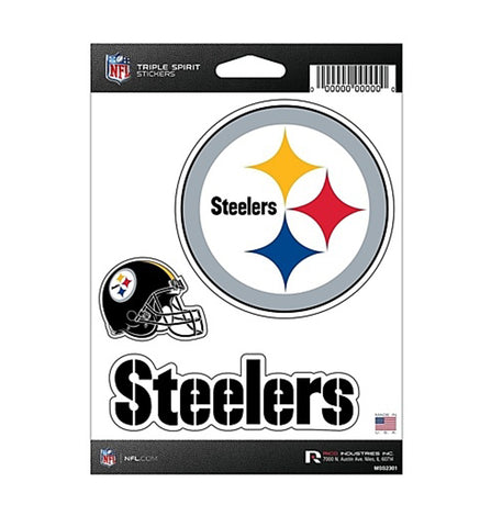 Pittsburgh Steelers Sticker Triple Spirit Pack - THE 4TH QUARTER