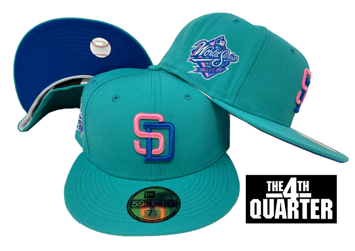 Cap City Exclusive Tampa Bay Rays Pink Fitted with Teal UV size 7 5/8