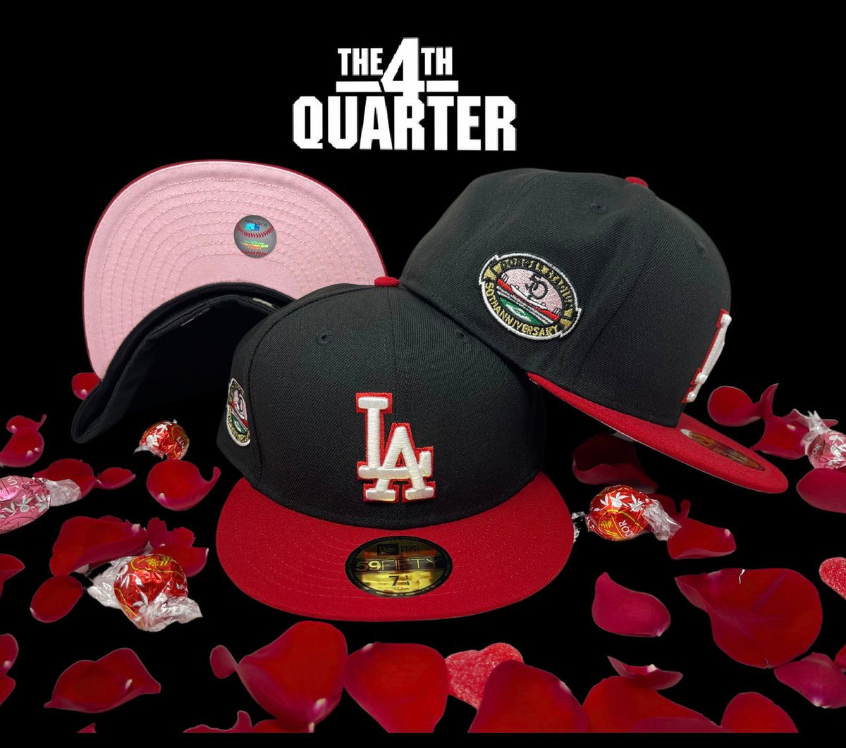 pink la dodgers fitted hat