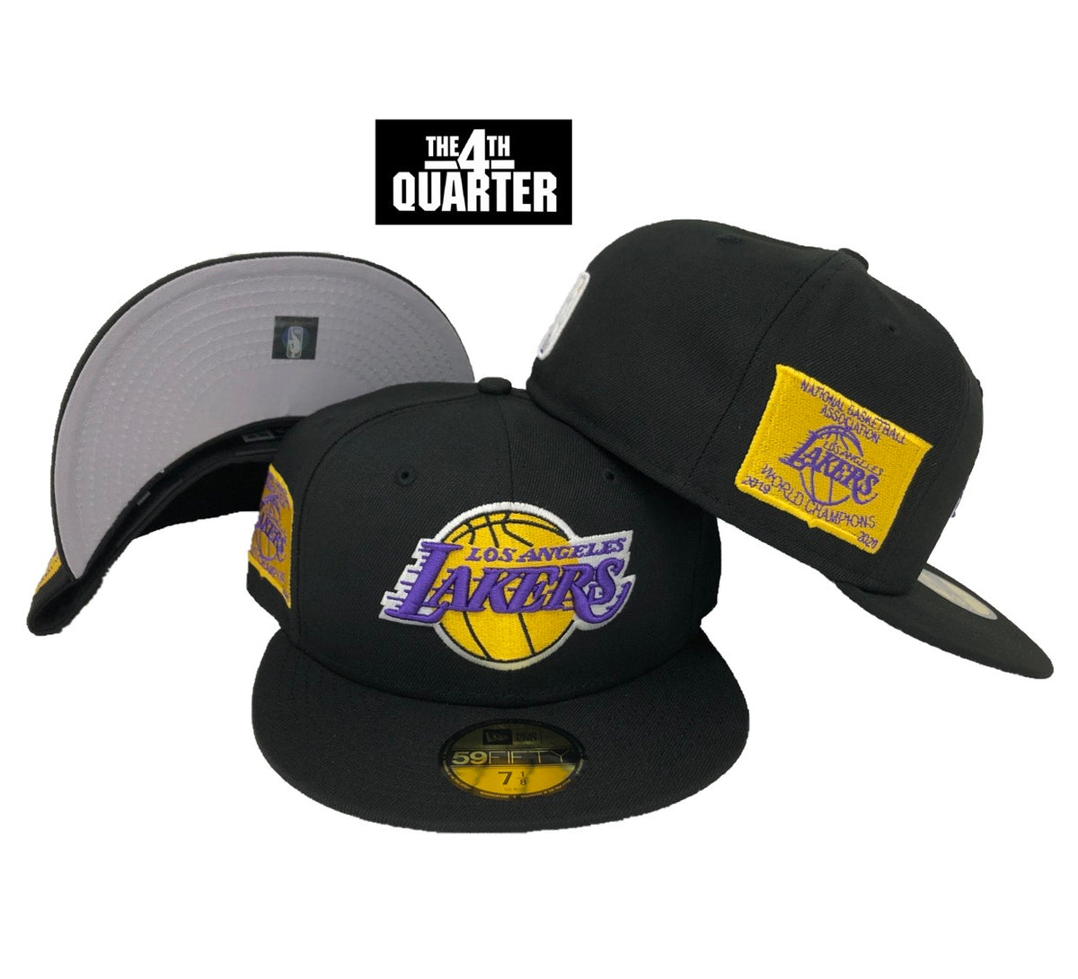 New Era Men's Blue Los Angeles Lakers Side Patch 59FIFTY Fitted