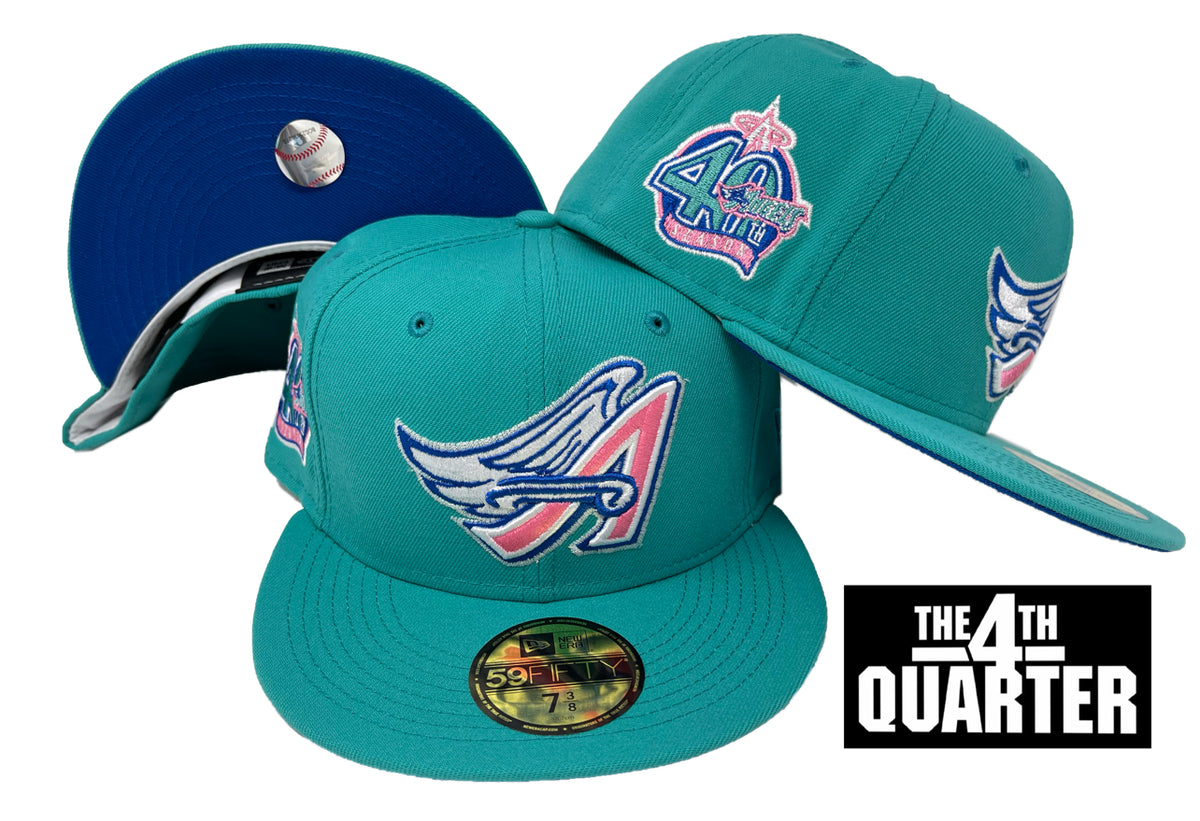 Anaheim Angels Fitted New Era 59Fifty Wings Logo 40th Season Teal