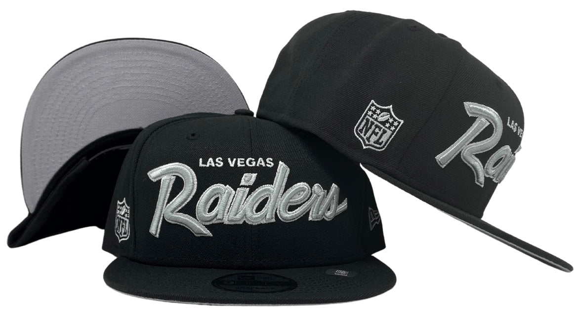 New Era 9FIFTY Script Las Vegas Raiders Snapback Hat Black