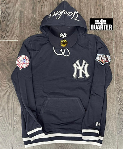 New York Yankees Mens Sweatshirt New Era Elite Hoodie Navy