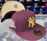 New York Yankees Fitted New Era 59Fifty 27X Vino Hat Cap Gold UV