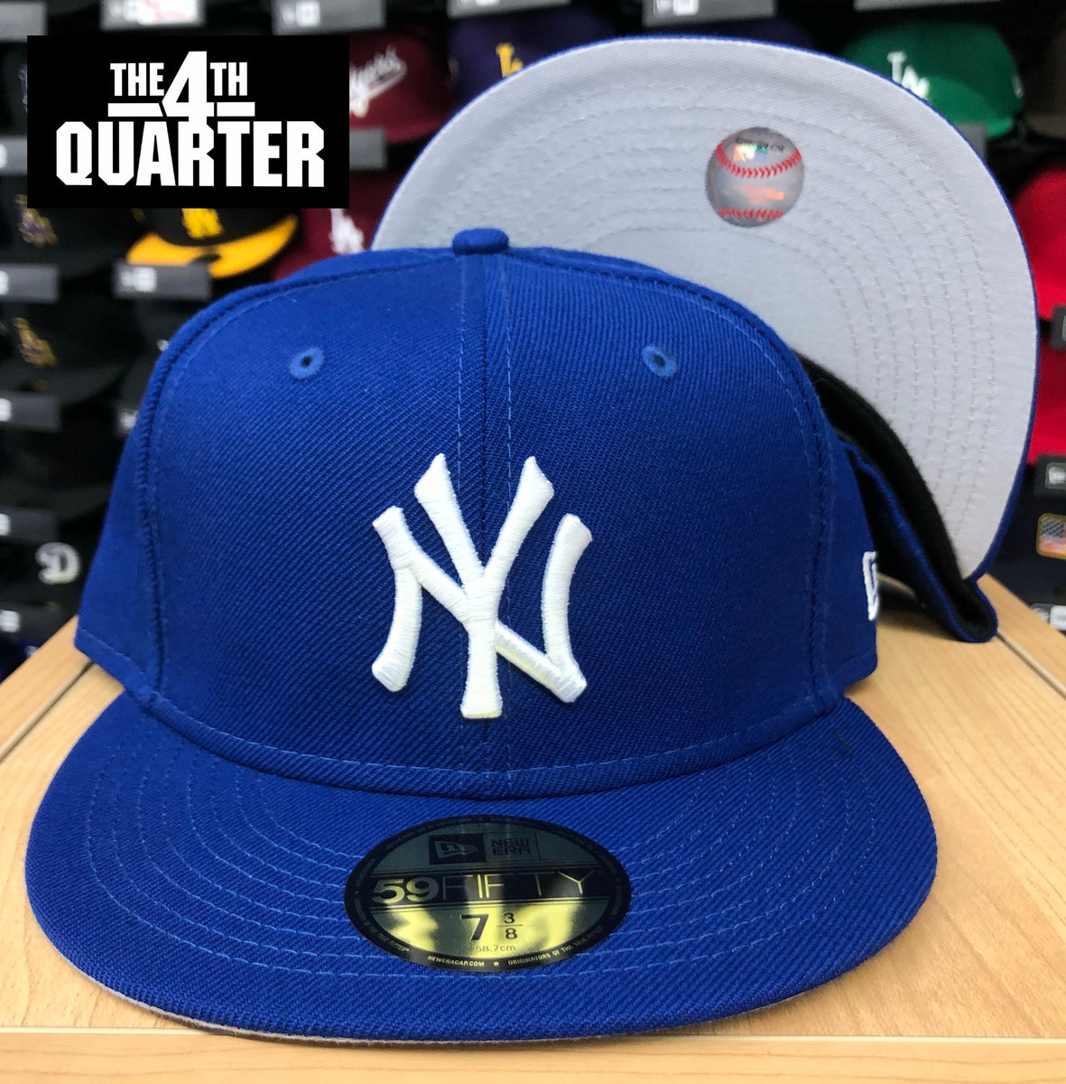 Era THE Blue 4TH GREY Fitted Cap | New QUARTER New Royal Yankees Hat 59Fifty York UV
