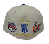 Los Angeles Rams Fitted New Era 59FIFTY Super Bowl Champions World Class Cap Hat Cream Royals
