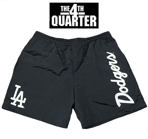 Los Angeles Dodgers Mens Mitchell & Ness Essentials Nylon Swingman Shorts Black