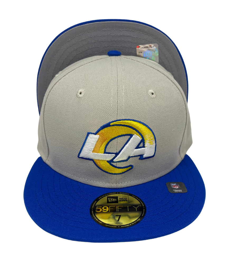 Men's New Era Royal/Black Los Angeles Rams Super Bowl LVI Champions Side  Patch 59FIFTY Fitted Hat