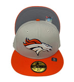 Denver Broncos Fitted New Era 59FIFTY Super Bowl Champions World Class Cap Hat Cream Red