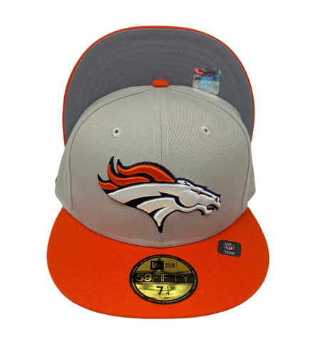 Denver Broncos Fitted New Era 59FIFTY Super Bowl Champions World Class Cap Hat Cream Red