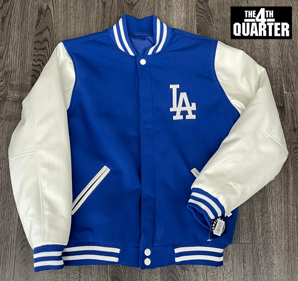 Los Angeles Dodgers Mens Reversible Heavyweight White Sleeve Jacket