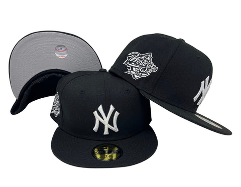 New York Yankees Fitted New Era 59Fifty 1999 World Series Black White Hat Cap