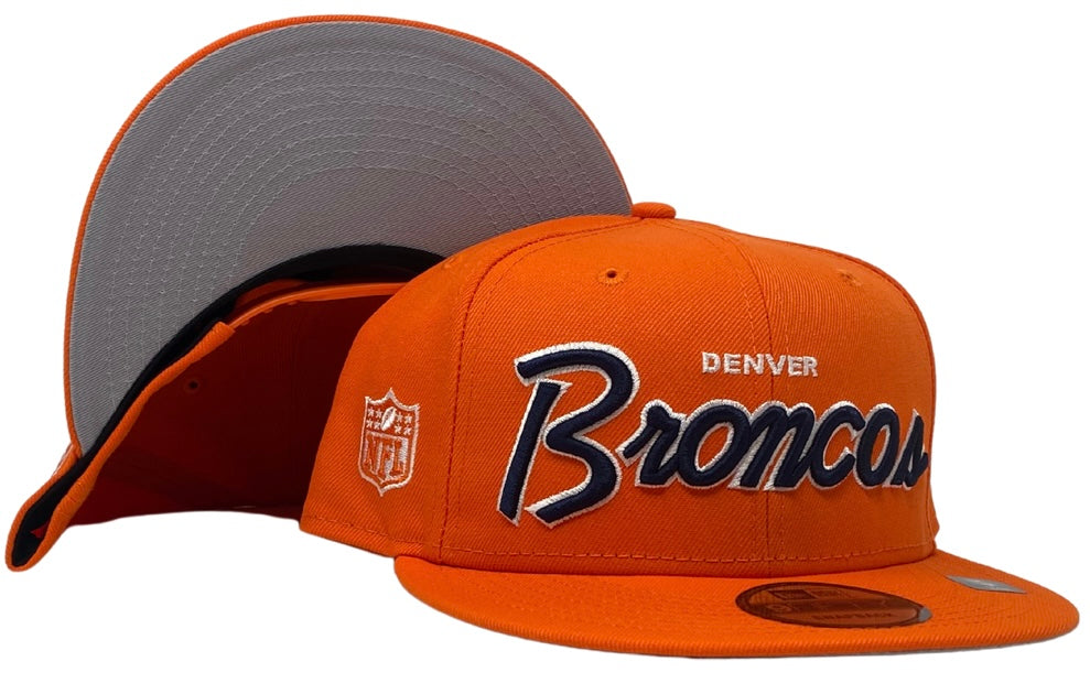 Denver Broncos Snapback New Era 9Fifty Script Cap Hat Orange – THE