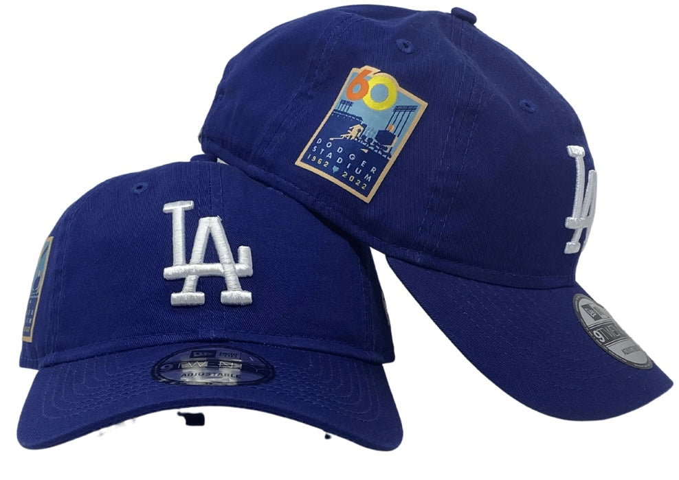 Dodgers Strapback Adjustable New Era 9Twenty Stadium 60th Anniversary Side  Patch Hat Cap